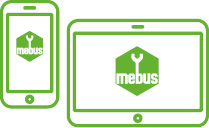 Mobilgeräte mit Mebus Logo